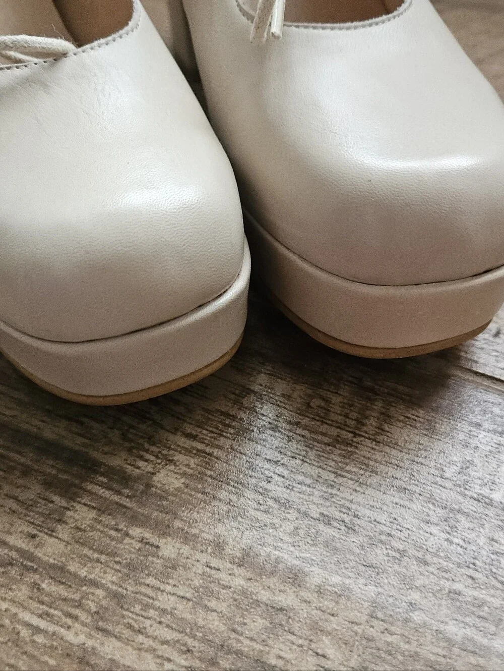 Intentionally Blank serif clouds ballet platform heels, 39